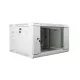 Lanberg WF02-6606-10S 19" 6U SZÉL:600mm MÉLY:600mm MAG:374mm lapraszerelt üvegajtós szürke kétrészes fali rack szekrény