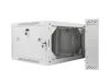 Lanberg WF02-6606-10S 19" 6U SZÉL:600mm MÉLY:600mm MAG:374mm lapraszerelt üvegajtós szürke kétrészes fali rack szekrény