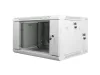 Lanberg WF02-6606-10S 19" 6U SZÉL:600mm MÉLY:600mm MAG:374mm lapraszerelt üvegajtós szürke kétrészes fali rack szekrény