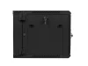 Lanberg WF02-6609-10B 19" 9U SZÉL:600mm MÉLY:600mm MAG:507mm lapraszerelt üvegajtós fekete kétrészes fali rack szekrény
