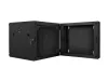 Lanberg WF02-6609-10B 19" 9U SZÉL:600mm MÉLY:600mm MAG:507mm lapraszerelt üvegajtós fekete kétrészes fali rack szekrény