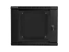 Lanberg WF02-6609-10B 19" 9U SZÉL:600mm MÉLY:600mm MAG:507mm lapraszerelt üvegajtós fekete kétrészes fali rack szekrény