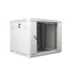 Lanberg WF02-6609-10S 19" 9U SZÉL:600mm MÉLY:600mm MAG:507mm lapraszerelt üvegajtós szürke kétrészes fali rack szekrény