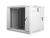 Lanberg WF02-6609-10S 19" 9U SZÉL:600mm MÉLY:600mm MAG:507mm lapraszerelt üvegajtós szürke kétrészes fali rack szekrény