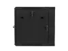 Lanberg WF02-6612-10B 19" 12U SZÉL:600mm MÉLY:600mm MAG:640mm lapraszerelt üvegajtós fekete kétrészes fali rack szekrény