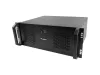 Lanberg WF03-5304-10B 19" 4U SZÉL:540mm MÉLY:350mm MAG:281mm lapraszerelt üvegajtós fekete fali rack szekrény