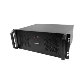   Lanberg WF03-5304-10B 19" 4U SZÉL:540mm MÉLY:350mm MAG:281mm lapraszerelt üvegajtós fekete fali rack szekrény