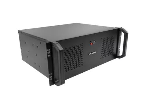 Lanberg WF03-5304-10B 19" 4U SZÉL:540mm MÉLY:350mm MAG:281mm lapraszerelt üvegajtós fekete fali rack szekrény