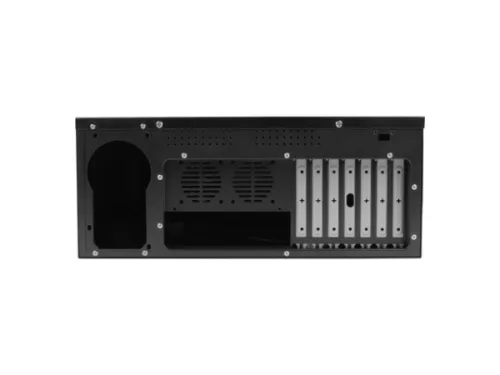 Lanberg WF03-5304-10B 19" 4U SZÉL:540mm MÉLY:350mm MAG:281mm lapraszerelt üvegajtós fekete fali rack szekrény