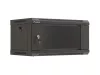 Lanberg WF03-5304-10B 19" 4U SZÉL:540mm MÉLY:350mm MAG:281mm lapraszerelt üvegajtós fekete fali rack szekrény