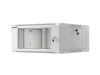 Lanberg WFFA-5604-10S 19" 4U SZÉL:570mm MÉLY:600mm MAG:277mm lapraszerelt üvegajtós szürke fali rack szekrény