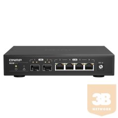   QNAP Switch 4x2500Mbps + 2x10000Mbps SFP+, Nem Menedzselhető, Asztali - QSW-2104-2S