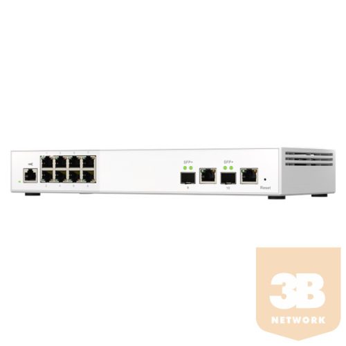 QNAP Switch QSW-M2108-2C 10-port, 8x2.5GbE, 2x10GbE SFP+/RJ45 Combo Ports,  Web Managed