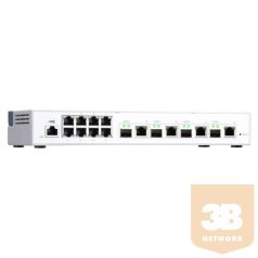   QNAP SWITCH QSW-M408-4C 12-port: 4x10GbE SFP+/RJ45 combo, 8x1GbE Web menedzselt