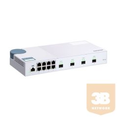   QNAP SWITCH QSW-M408S 12-port: 4x10GbE SFP+, 8x1GbE Web menedzselt