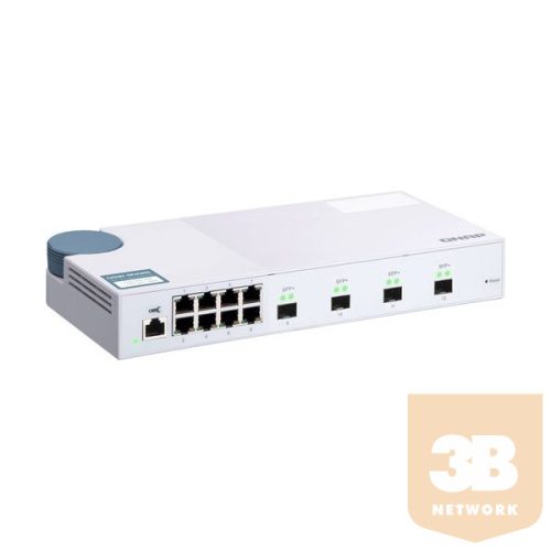 QNAP SWITCH QSW-M408S 12-port: 4x10GbE SFP+, 8x1GbE Web menedzselt