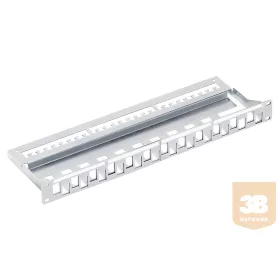  R&M R305119 Patch Panel üres, 24 X RJ45 hely 19"-os 1U magas R&M UTP modulokhoz