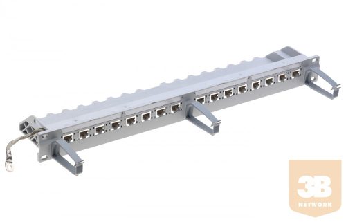 R&M R305885 16 portos Cat5e patch panel, árnyékolt