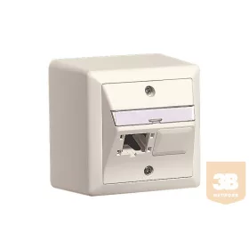 R&M R310786 Falonkívüli aljzat, 80x80, 2x1Port + vakfedő