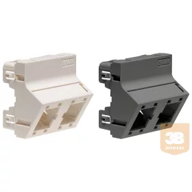   R&M R313332 45x45-ös szerelőkeret, 2 portos, döntött, tört fehér