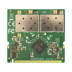   LAN/WIFI MikroTik Kétsávos 802.11a/b/g/n nagyteljesítményű miniPCI kártya, 2xMMCX csatlakozó