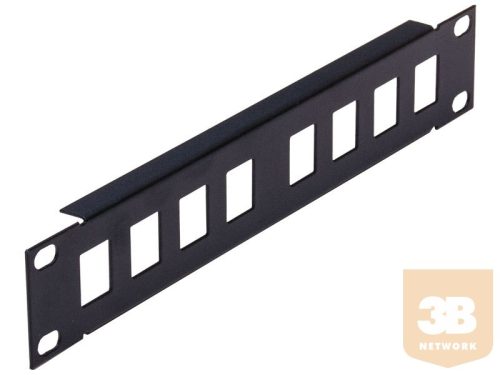 Amtech RA100700 8 portos üres patch panel 10"-os rack szekrénybe