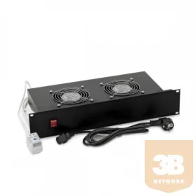   Triton RAB-CH-X01-A1 ventilátor egység rack szekrénybe, 30W, 2U, 19“ (2x ventilátor, termosztáttal)