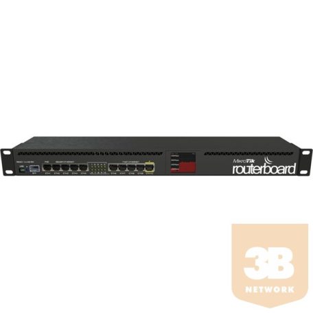 MIKROTIK Vezetékes Router RouterBOARD RB2011UiAS-RM 5 x 100 Mbps + 5 x 1000 Mbps, 1 x SFP, microUSB rack