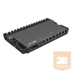   MIKROTIK Vezetékes Router RouterBOARD 7x1000Mbps + 1x2,5Gbit + 1x10Gbit SFP+, Rackes  - RB5009UPR+S+IN