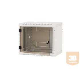   Triton RBA-09-AS5 9U magas 19"-os 495mm mély fali rack szekrény, egyrészes