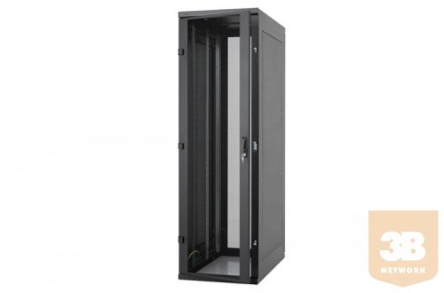 Triton RMA-42-L69-BAY-A1-OZA 42U 19-os szerver rack szekrény szélessége 600 mm, mélysége 900 mm, perforált ajtó