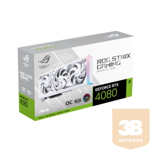 VGA ASUS NVIDIA RTX 4080 16GB GDDR6 - ROG-STRIX-RTX4080-O16G WHITE