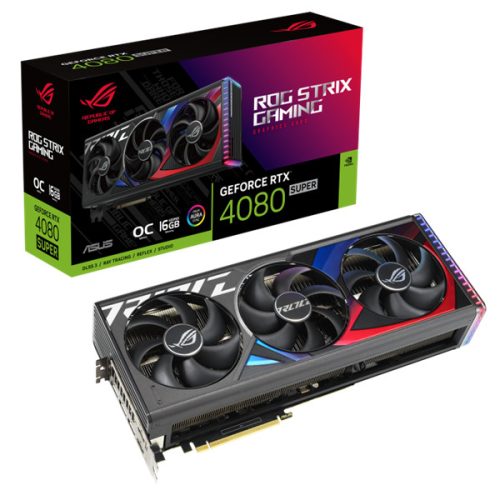 Asus Videokártya - nVidia ROG-STRIX-RTX4080S-O16G-GAMING (16384MB, GDDR6X, 2670/23000 Mhz, 256bit, 2xHDMI, 3xDP)