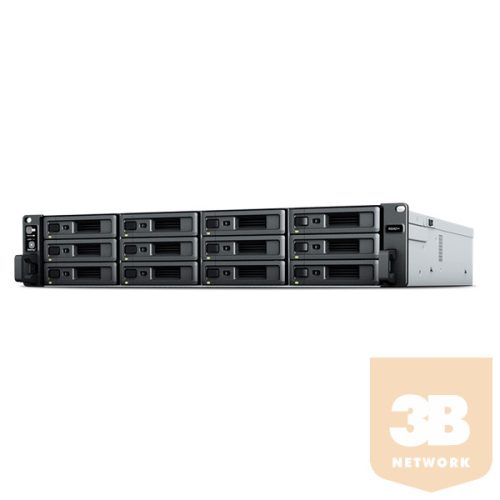 SYNOLOGY NAS 12 fiókos RS2421RP+ AMD Ryzen V1500B 4x2,2GHz, 4GB DDR4, 4x1GbE, 2xUSB3.2