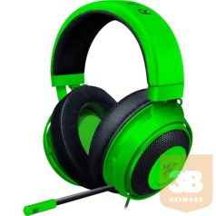   Razer Kraken 2019 Oval vezetékes gamer fejhallható mikrofonnal, zöld