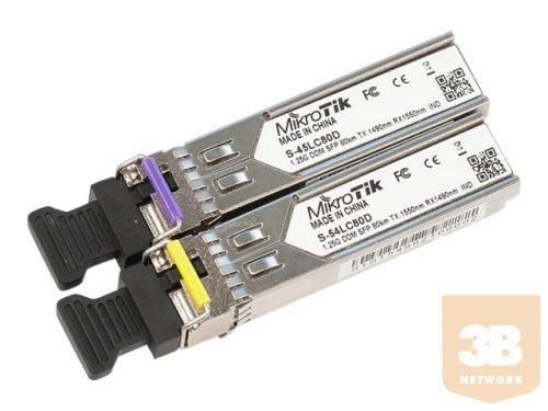 MIKROTIK S-4554LC80D SFP Module 1 25Gb/s LC 80km Single mode Pair