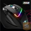 Spirit of Gamer Egér - PRO-M3 RGB (Optikai, 7200DPI, 8 gomb, súlyozható, harisnyázott kábel, fekete) + egérpad