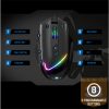 Spirit of Gamer Egér - PRO-M3 RGB (Optikai, 7200DPI, 8 gomb, súlyozható, harisnyázott kábel, fekete) + egérpad