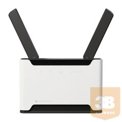   MIKROTIK Wireless Router DualBand, 4x1000Mbps+ 1x2,5Gbps, AX1800, Chateau LTE6 ax, 1xMicroSIM, Asztali