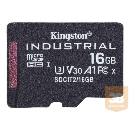 KINGSTON 16GB microSDHC Industrial C10 A1 pSLC Card Single Pack w/o Adapter