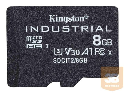 KINGSTON 8GB microSDHC Industrial C10 A1 pSLC Card Single Pack w/o Adapter