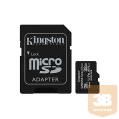   KINGSTON Memóriakártya MicroSDHC 32GB Canvas Select Plus 100R A1 C10 + Adapter