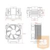 ID-Cooling CPU Cooler  - SE-903-XT (25,8dB; max. 77,81 m3/h, 4pin csatlakozó, 3 db heatpipe, 9cm, PWM,  LED)