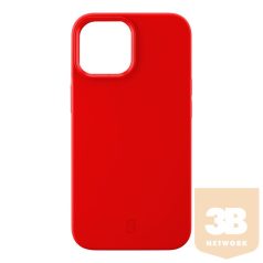   Cellularline tok iPhone 13 mini SENSATIONIPH13MINR puha műanyag tok Microban® technológiával, piros