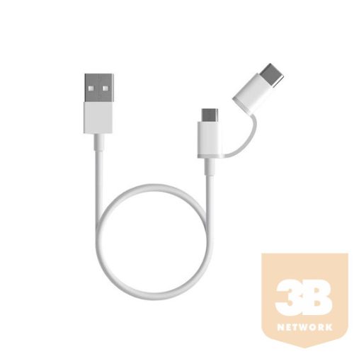 Mi 2-in-1 USB kábel (Micro USB -> Type C) 100cm