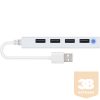 Speedlink SL-140000-WE SNAPPY SLIM USB Hub, 4-Port, USB 2.0, Passzív, fehér