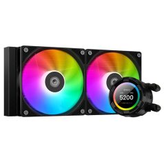   ID-Cooling CPU Water Cooler - Space SL240 XE (25dB; max. 129,39 m3/h; 2x12cm, A-RGB LED, fekete)