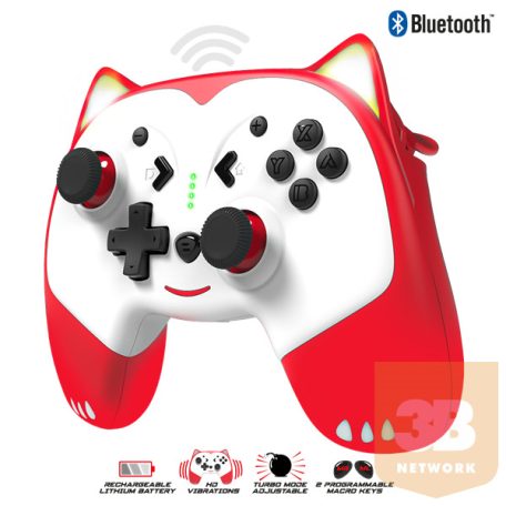 Spirit of Gamer Gamepad Vezeték Nélküli - MIA Bluetooth Controller (Nintendo Switch, Max.: 10m, vibráció, 3,5mm Jack)