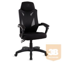   Spirit of Gamer szék - HELLCAT Black (állítható dőlés/magasság; szövet; max.120kg-ig, fekete)