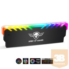  Spirit of Gamer Memória Hűtő - HEATSINK RGB MEMORY (RGB, aluminium, fekete)